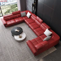 cj large u shaped living room home furniture italian luxury modern villa integration of large gas ktv