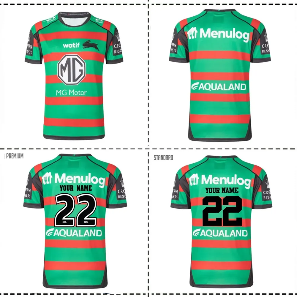 

2022 Южный Сидней раббитокс Домашняя Джерси 2022/2023 Южный Сидней раббитокс домашняя/выездная Регби Джерси короткий размер S--5XL