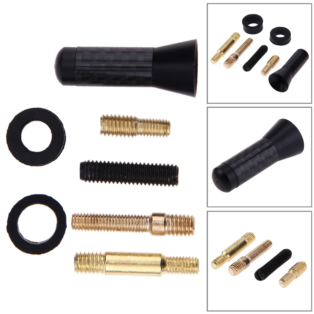 

Auto FM Short Roof Vehicle Antenna Car Air Carbon Fiber Car Radio External Antenna Aerials Replacement Universal Car Tools 3.5cm