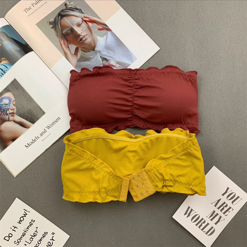 Бюстгальтер женский кружевной без бретелек с чашками пуш-ап |