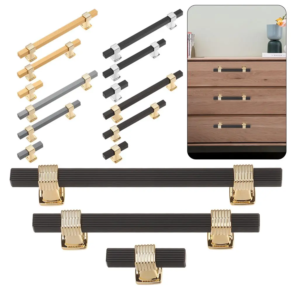 

Durable Modern Household Two-color Splicing Furniture Hardware Handle Cabinet Handle Drawer Pulls Door Knobs