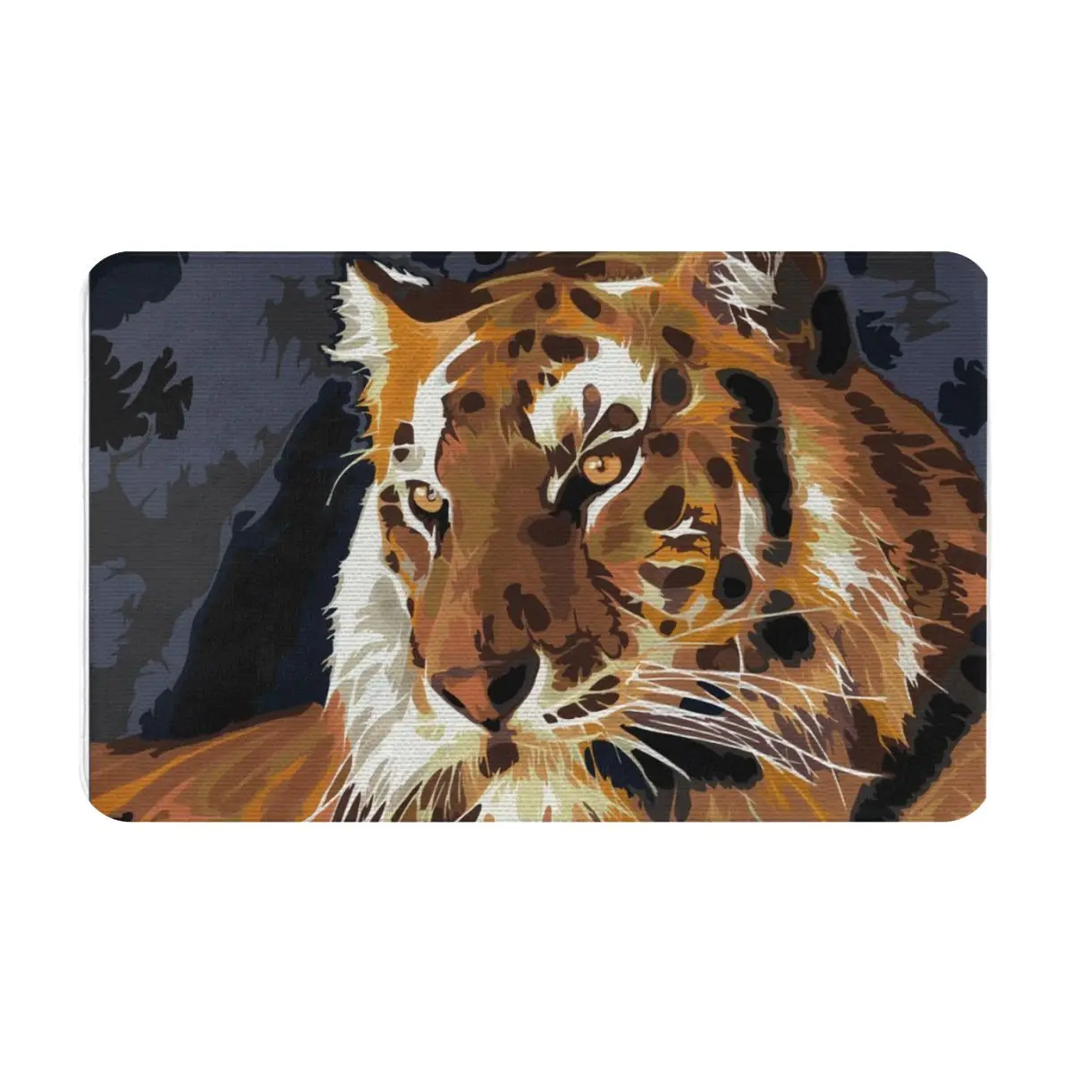 

Animal Tiger Place A Door Mat Inside To Keep Floors Clean Non-Slip Mats Provide Stability On Slippery Floors Oil painting Soft