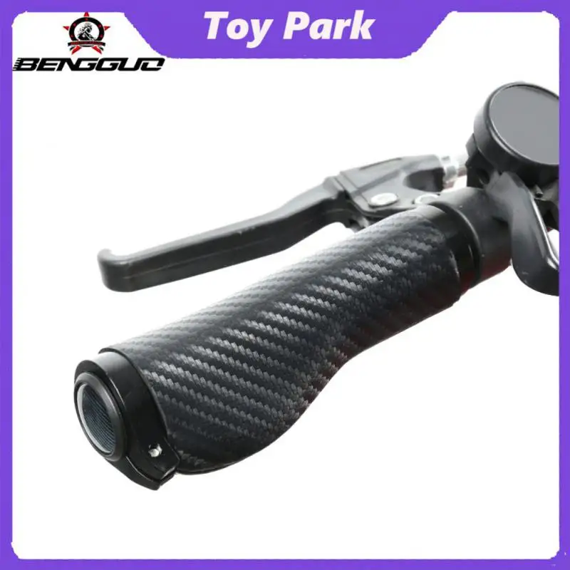 

Durable Shock-absorbing Leather Bicycle Grip Meat Ball Hand-sewn Grips Carbon Textured Non-slip Bike Grip Bicycle Accessories