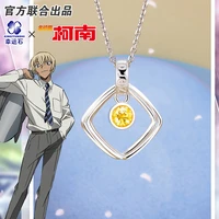 detective conan pendant furuya rei necklace silver 925 sterling cross jewelry anime role bourbon zero gift