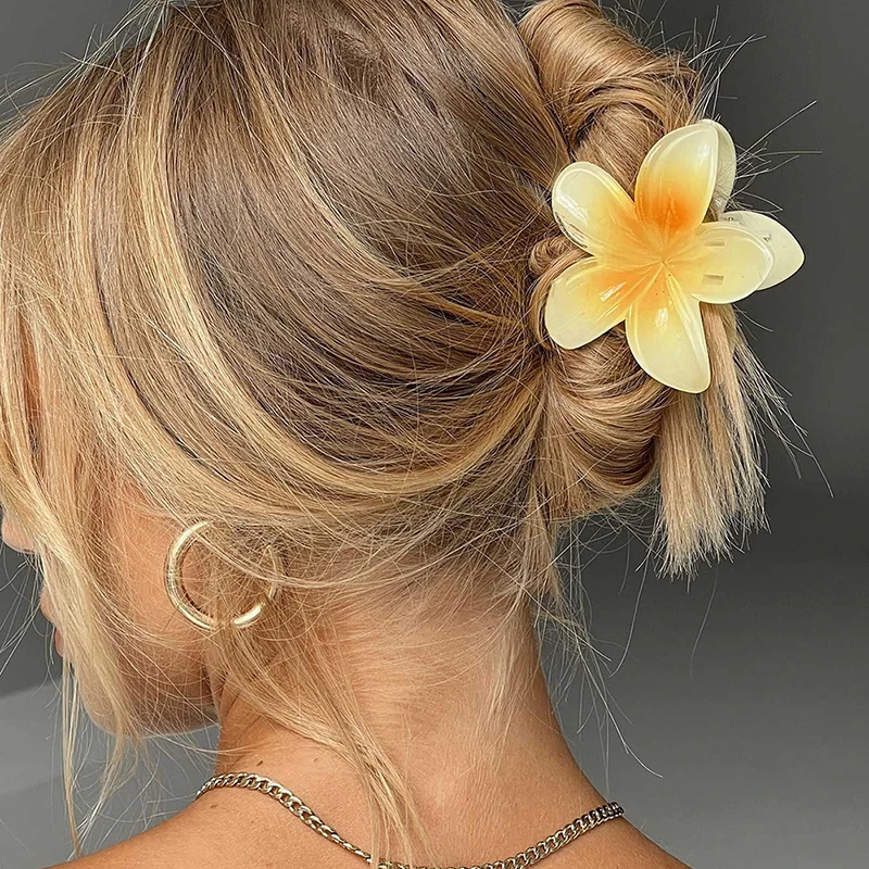 

Acrylic Summer Colorful Flower Hair Claws Sweet Hair Clips Hairpins Girls Hair Crab Clamp Barrettes Hair Accessories H059