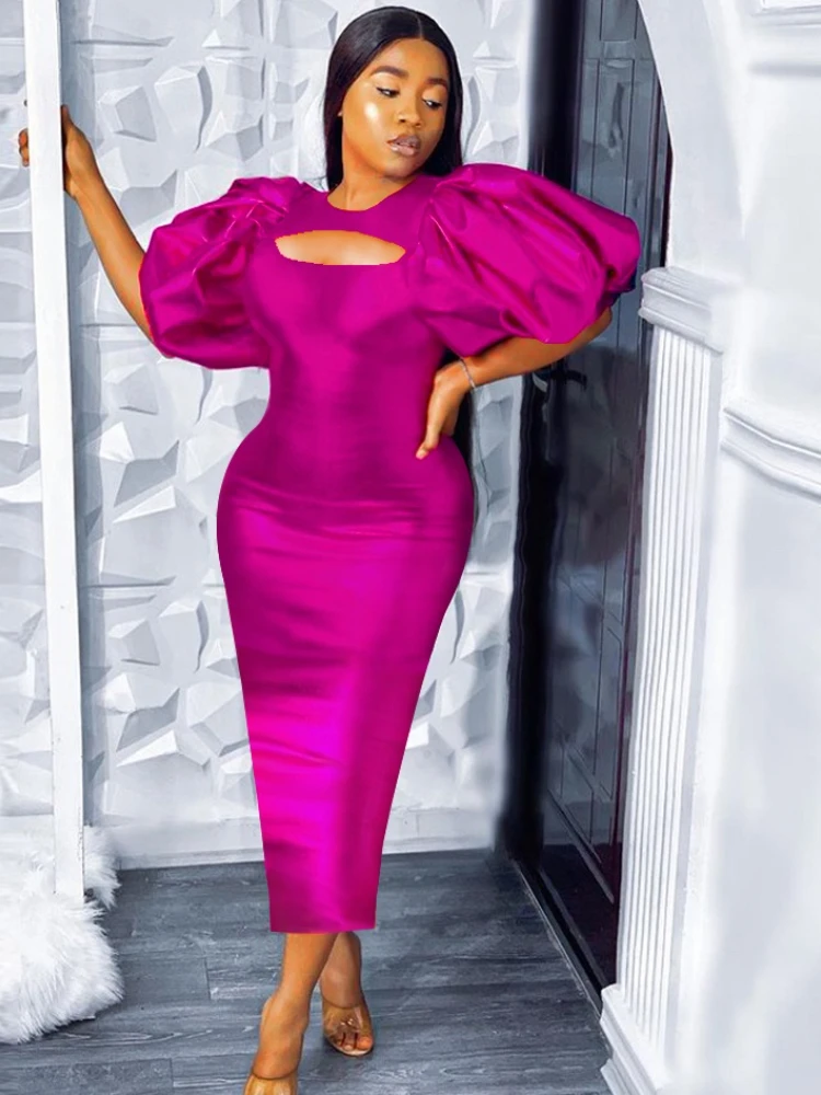 

Sexy Bodycon Dresses Short Puff Sleeve Elegant Women Evening Cocktail Birthday Wedding Party Gowns Outfits Drop Shipping 3XL 4XL