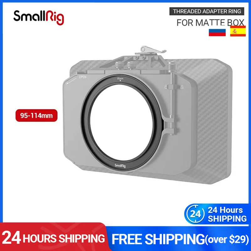 

SmallRig 95-114 мм резьбовое переходное кольцо для матовой коробки 2661