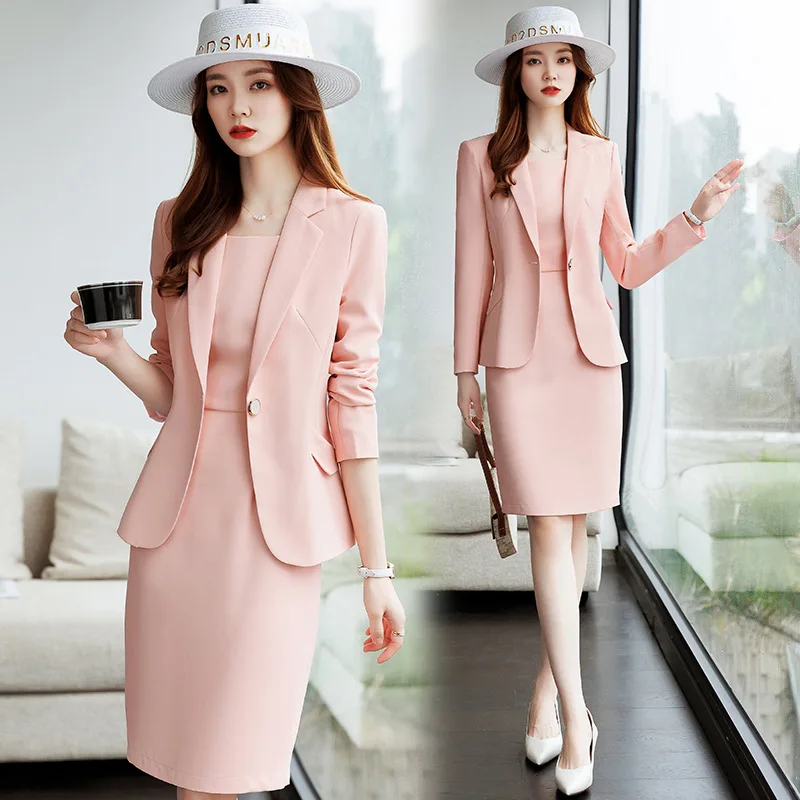 2024Весна и осень новый деловой костюм повседневный с длинными рукавами пальто