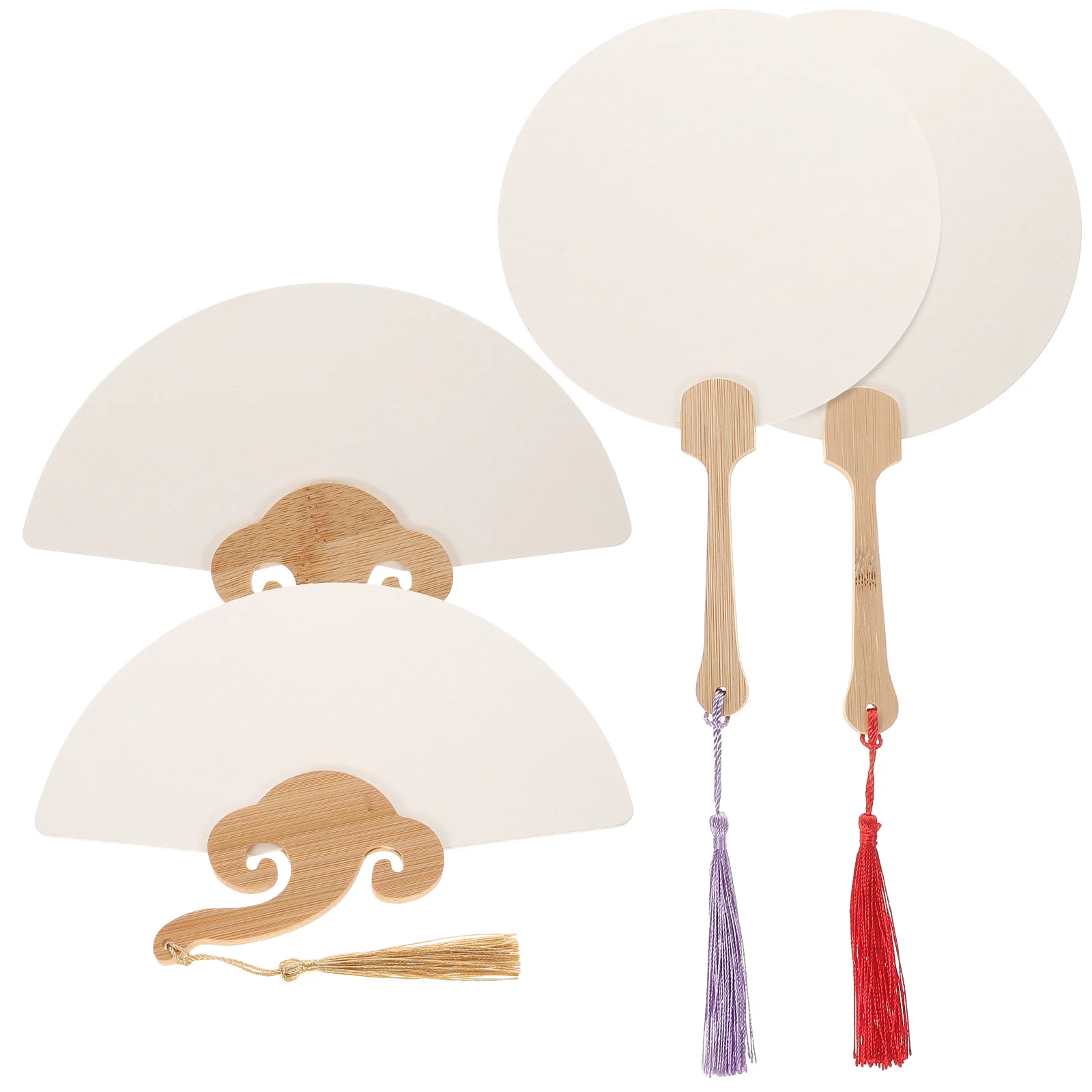 

Fan Hand Fans Diy Blank Paper Graffiti Painting Drawing Folding White Materials Favors Party Kids Dance Wedding Silk Craft Round