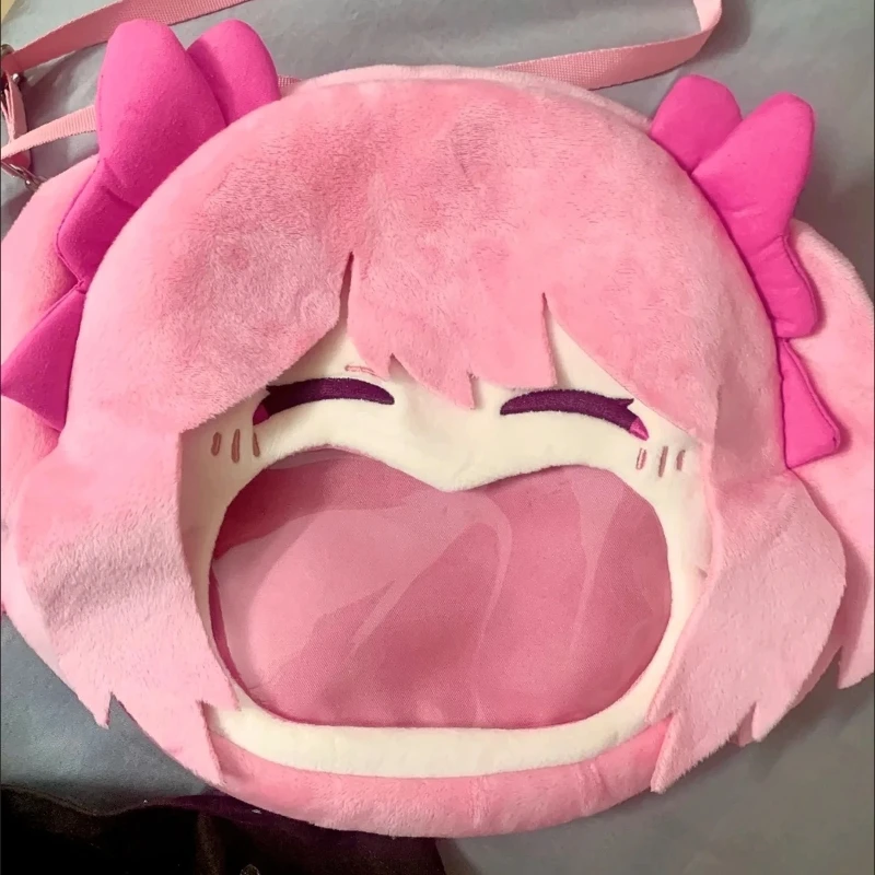 Фото Mahou Shoujo Madoka Magica плюшевый рюкзак Itabag аниме прозрачная сумка с большим ртом Kawaii сумка через плечо значок для косплея праздничный подарок №2