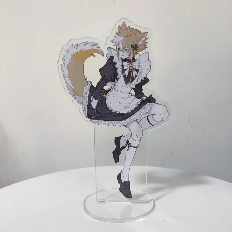 Аниме фигурки героев игры Genshin Impact костюм горничной для косплея акриловые стенды