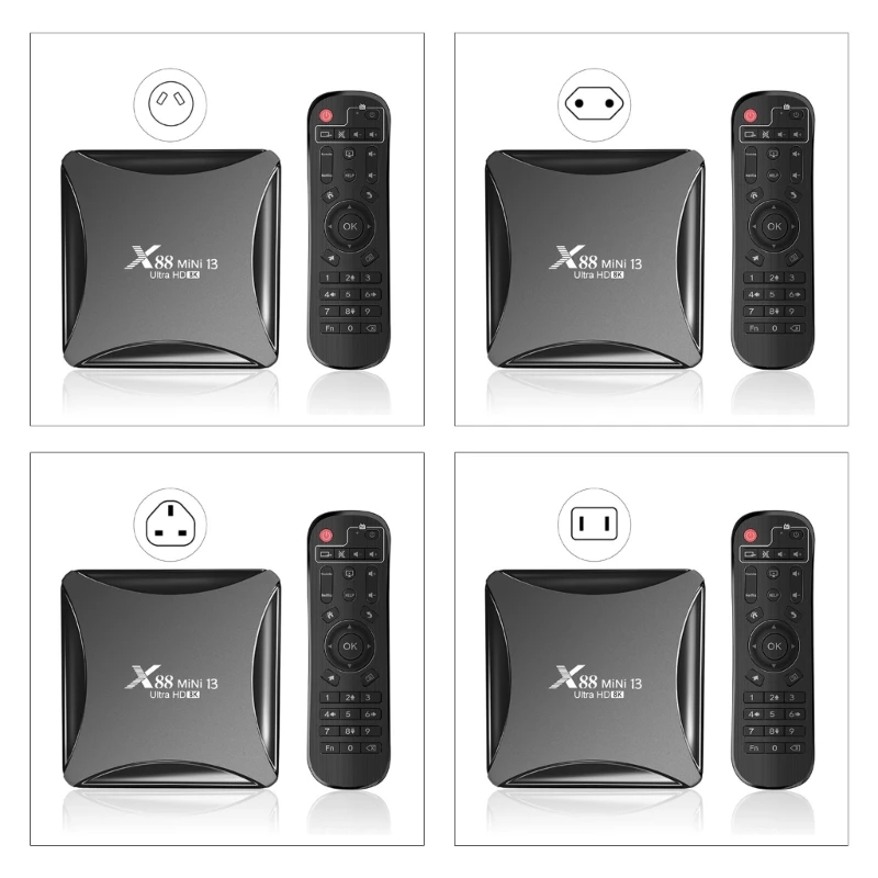 

Box X88 Mini 13 RK3528 QuadCore mini 2G+16G Black Stick for Android13 2.4/5Ghz WIFI Remote Control