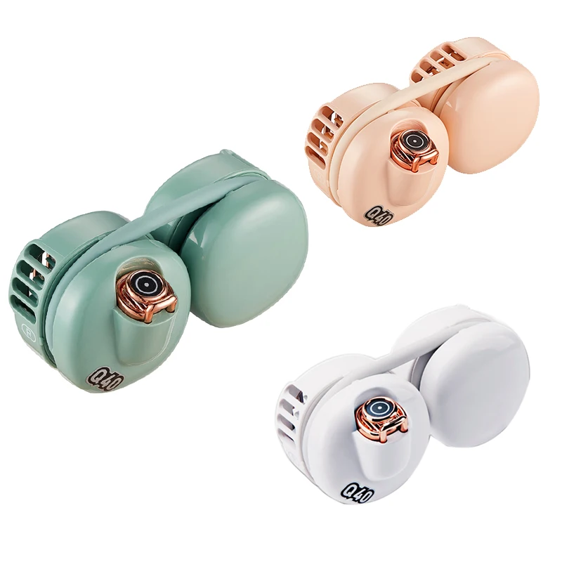 

Handsfree Neck Fan 4 Wind Speed Portable Wearable Cooler Summer Outdoor Travel Neck Hanging Electric Fan