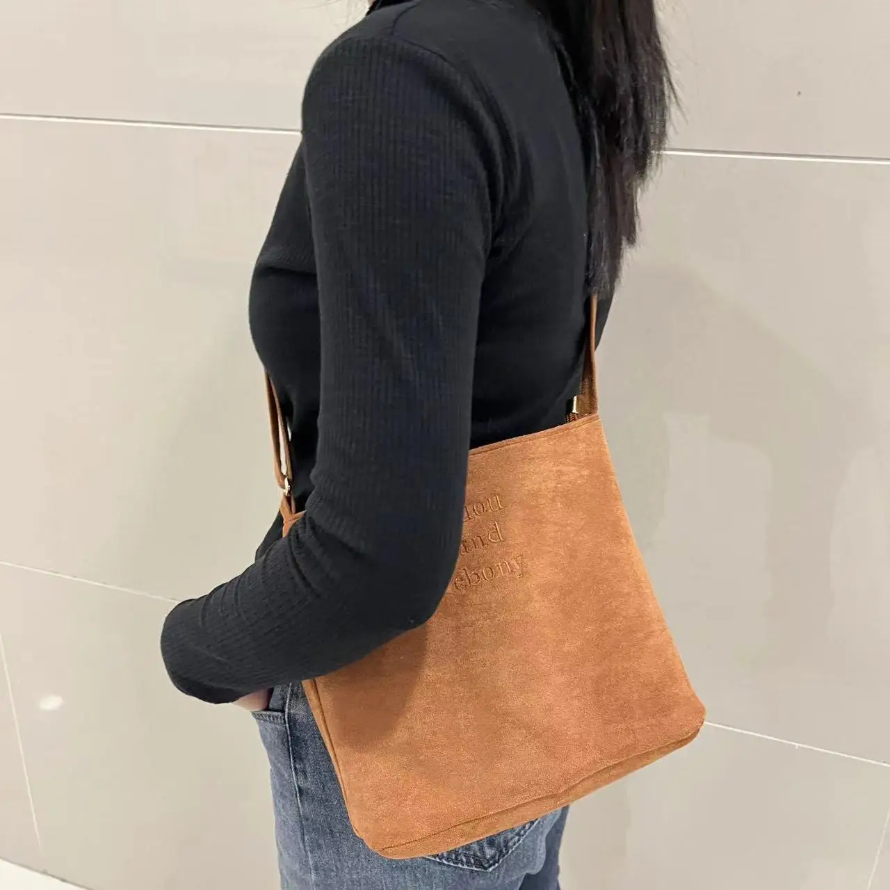 Женская бархатная сумка-тоут Миягава модная текстурная сумочка на одно плечо