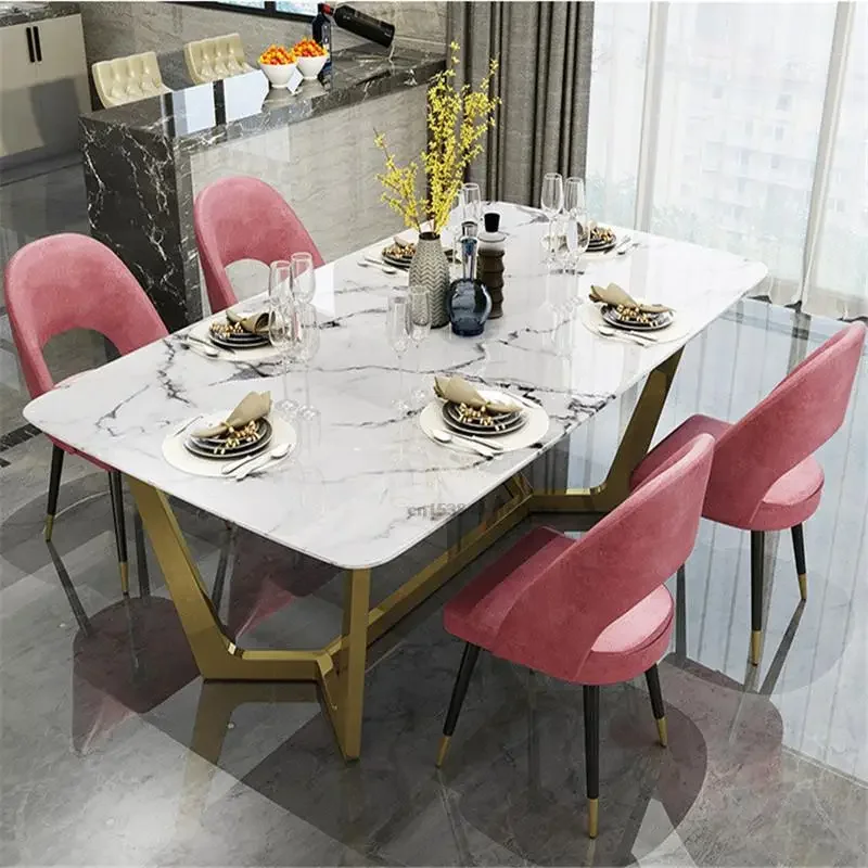 Обеденный стол Mavisun из нержавеющей стали в скандинавском стиле простой