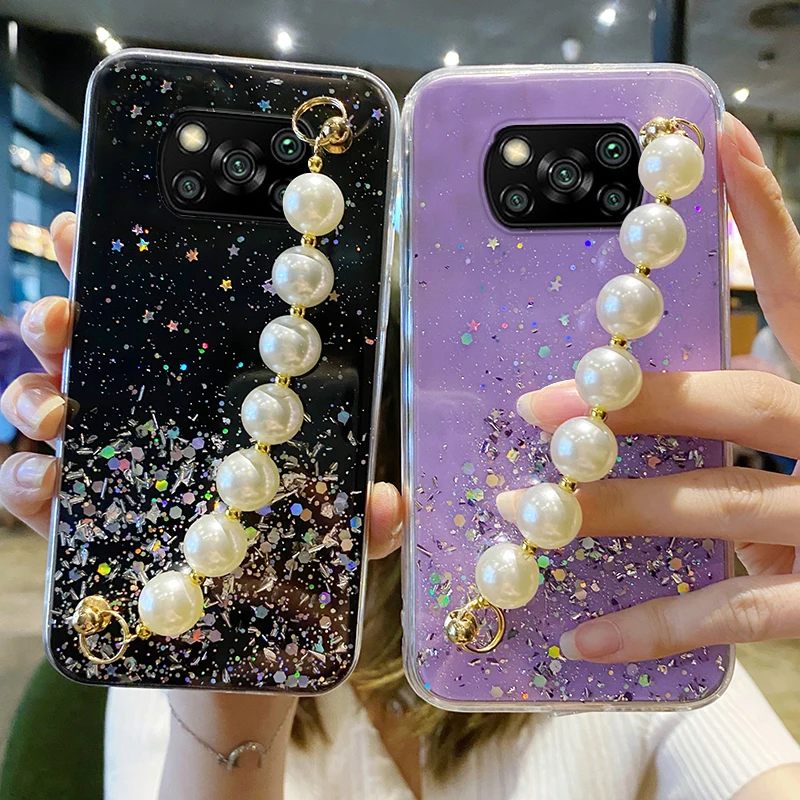 

Starry Sky Pearl Bracelet Phone Case For Xiaomi 11Lite 10T 11T POCO X3 X3Pro M3 F3 M4Pro Redmi Note11 11S 10 10S 9 9S 9T 11Pro