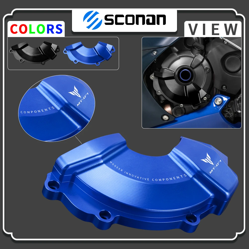 

MT07 Motorcycle Accessories Engine Stator Cover Engine Protective Cover Protector 2021 2022 For YAMAHA MT 07 M7-07 MT07 - 2020