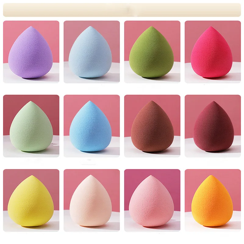 

12PC Professional Makeup Sponge Cosmetic Puff Powder Puff Smooth Women Makeup Foundation Sponge Beauty Make Up Tools Accessories