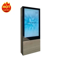 professional hotel outdoor touch screen lcd monitor floor stand with motion sensor