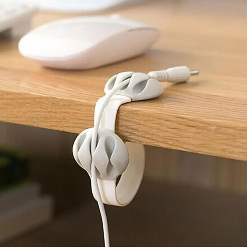 

Home Office Desktop Cord Holder Cable Winder Clip Snap Wire Management Organizer