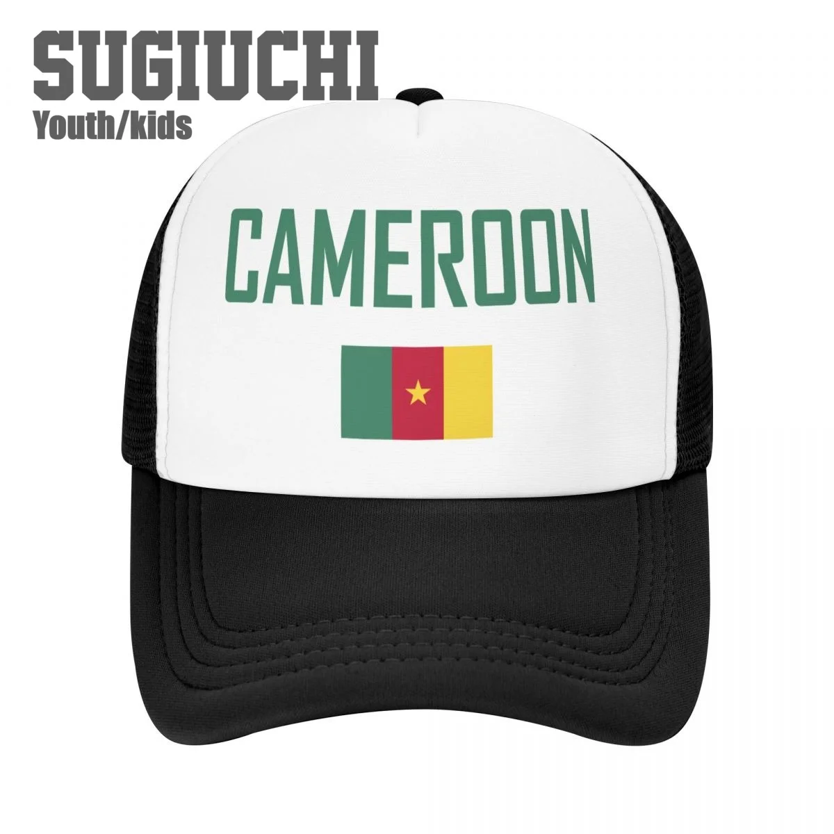 

Kids Mesh Cap Hat Cameroon Flag And Font Baseball Caps for Youth Boys Girls Pupil Children's Hats Outdoor Sports Unisex