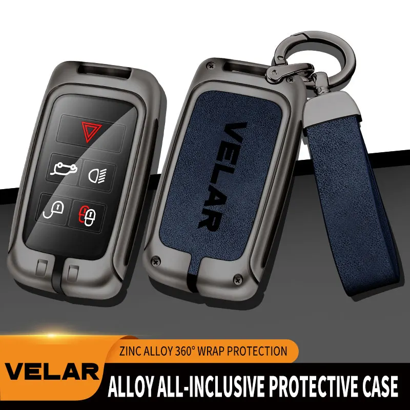 

Zinc Alloy Car Key Case For Land Rover VELAR Remote Control Protector For Land Rover Velar Keychain Remote Button Accessories