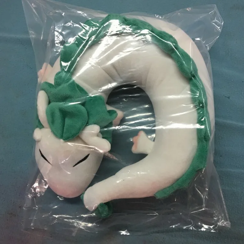 NEW Cartoon Dragon Anime Miyazaki Hayao Spirited Away Haku Kawaii U Shape Plush Toys Pillow Dolls Christmas Gifts for Kids