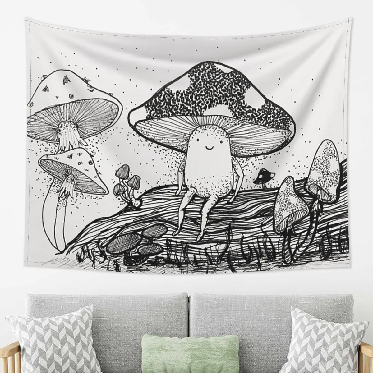 

Маленькие искусственные украшения, настенные гобелены для гостиной, спальни, украшение для дома, забавная настенная ткань, настенное украшение