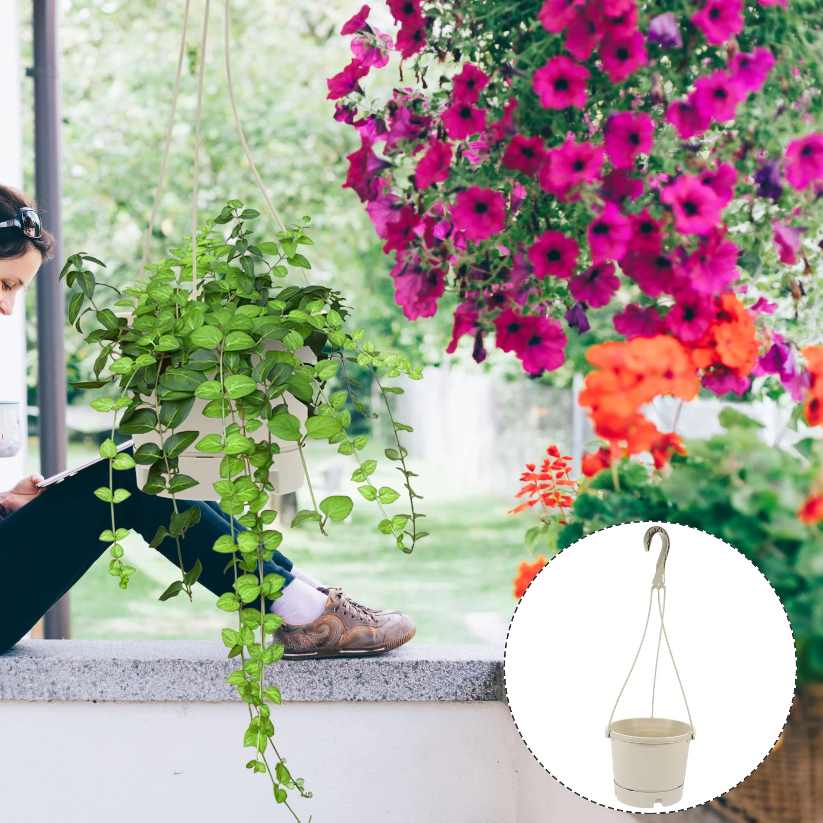 

Flower Pots Planting Container Organizer Basket Wall Baskets Flower Plants Outdoor