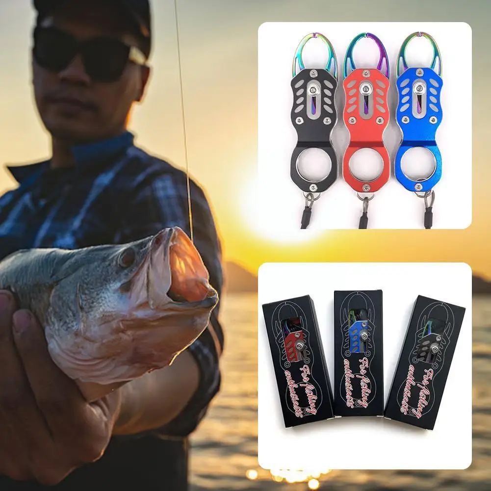 

Fish Grip Portable Lock Folding Gripper Retention Rope Weight Outdoor Rope Accessories Fishing Ultra Light Portable Retenti H3U0