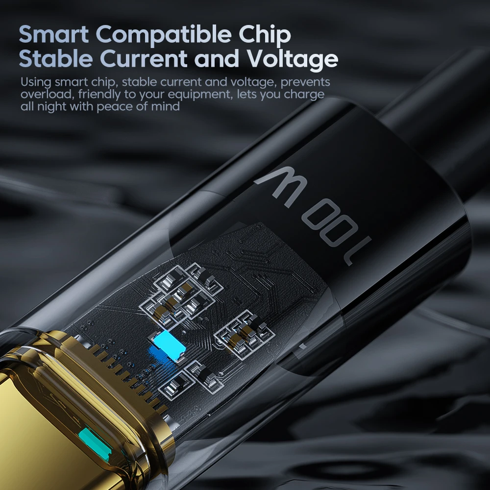 USB-кабель Toocki с разъемом USB Type-C 100 Вт 6 А