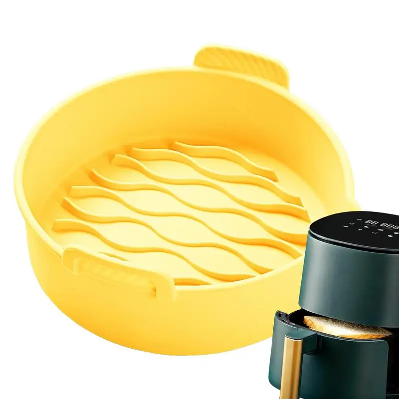 

Round Lightweight Silicone Air Fryer Pot Round Easy To Clean Safe Baking & Pastry Tools Air Fryer Silicone Accessories For