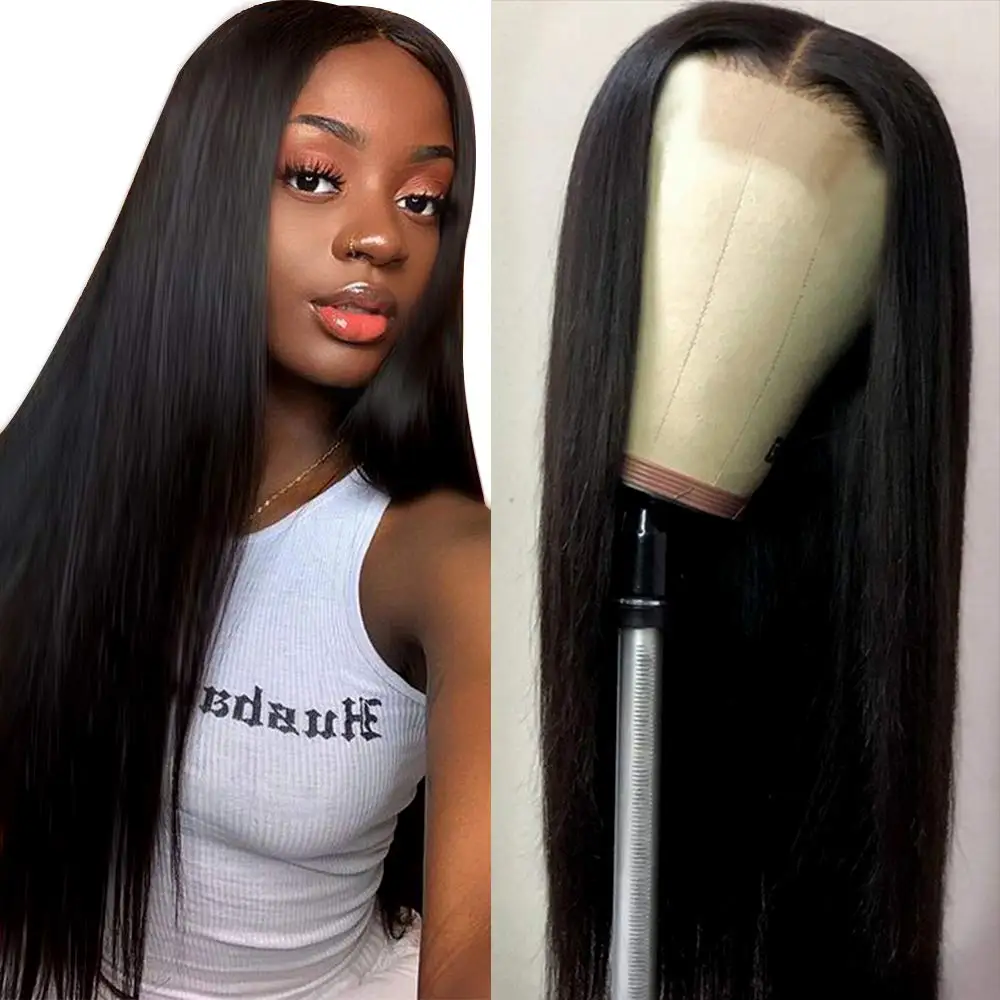 30 Inch Transparent Lace Front Wig Brazilian Straight Human Hair For Women 4x4 5x5 Lace Closure Wigs Pre Plucked With Baby Hair