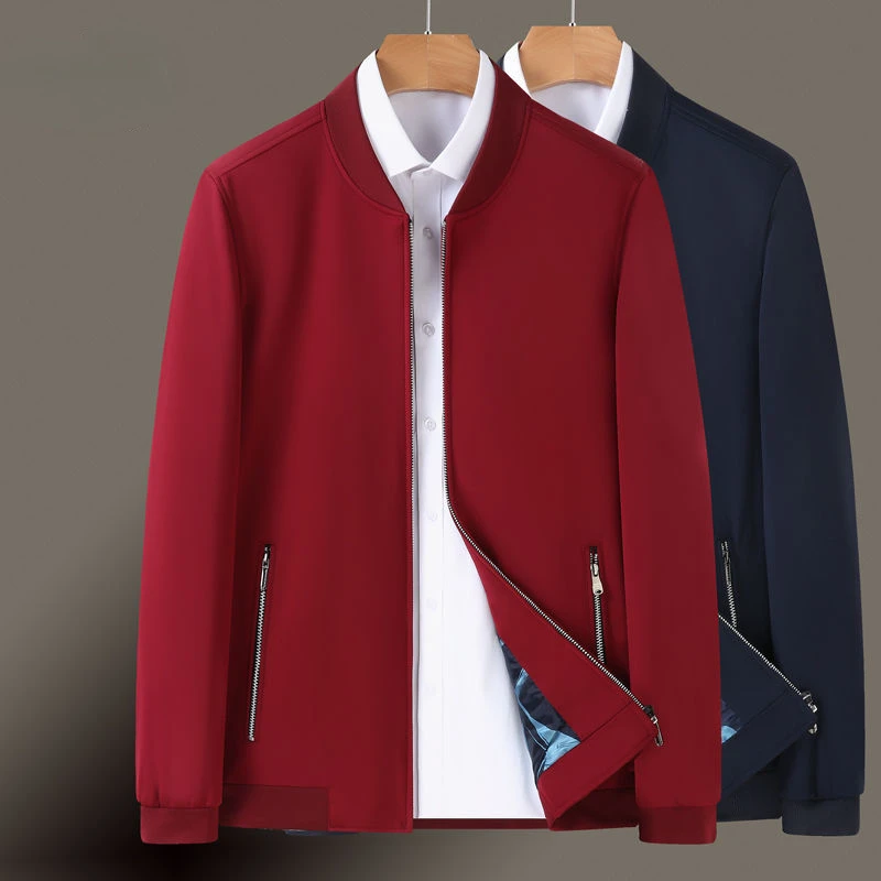 

2022 Men Casual Tops Autumn Male Jackets and Coat Casual Men's Overcoat Plus Size Mandarin Collar Sportswear Bomber Jacket Q220