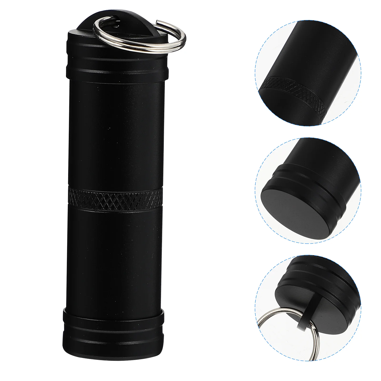 

Keychain Capsule Holder Sealed Waterproof Tank Travel Medicine Kit Container Capsules