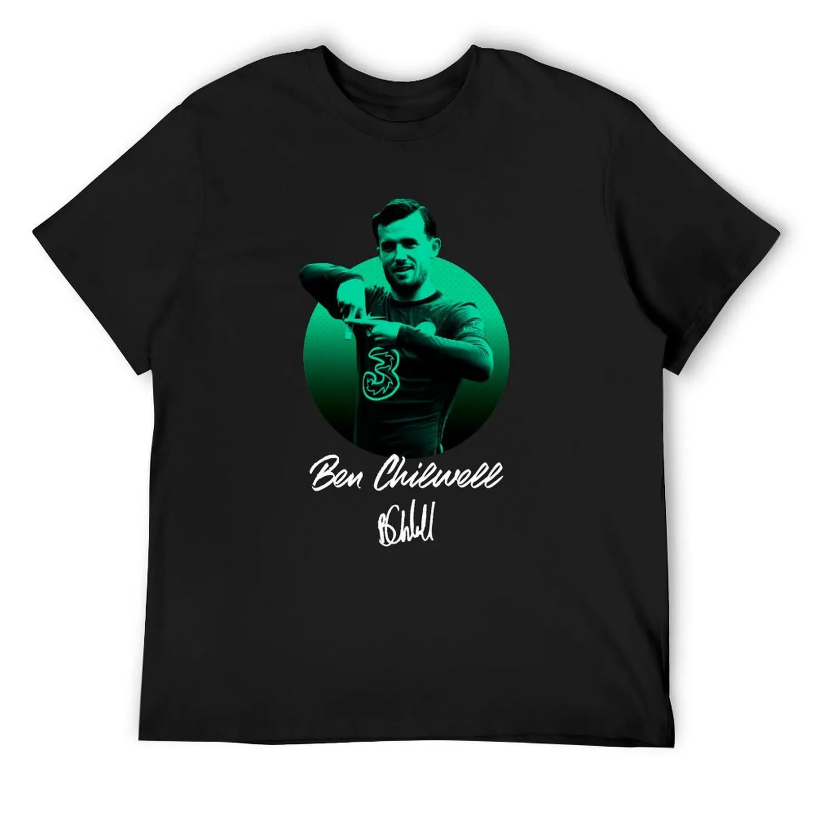 Фото Ben Chilwell For Fan - Футболка Ben Chilwell Signature, винтажная одежда в тяжелом весе, таможенный дизайн, свою собственную мужскую одежду №1
