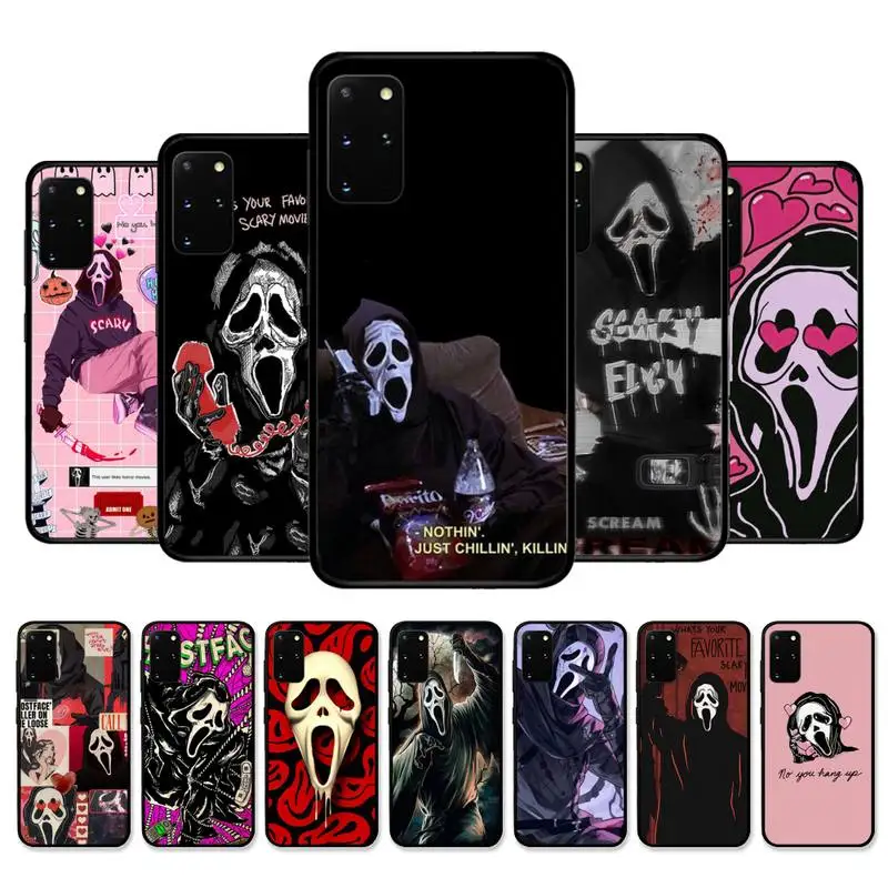 

Ghostface horror Scream art pattern Phone Case for Samsung S21 S10 Lite S20 Ultra S9 S8 Plus S7 S6 edge S5 cover