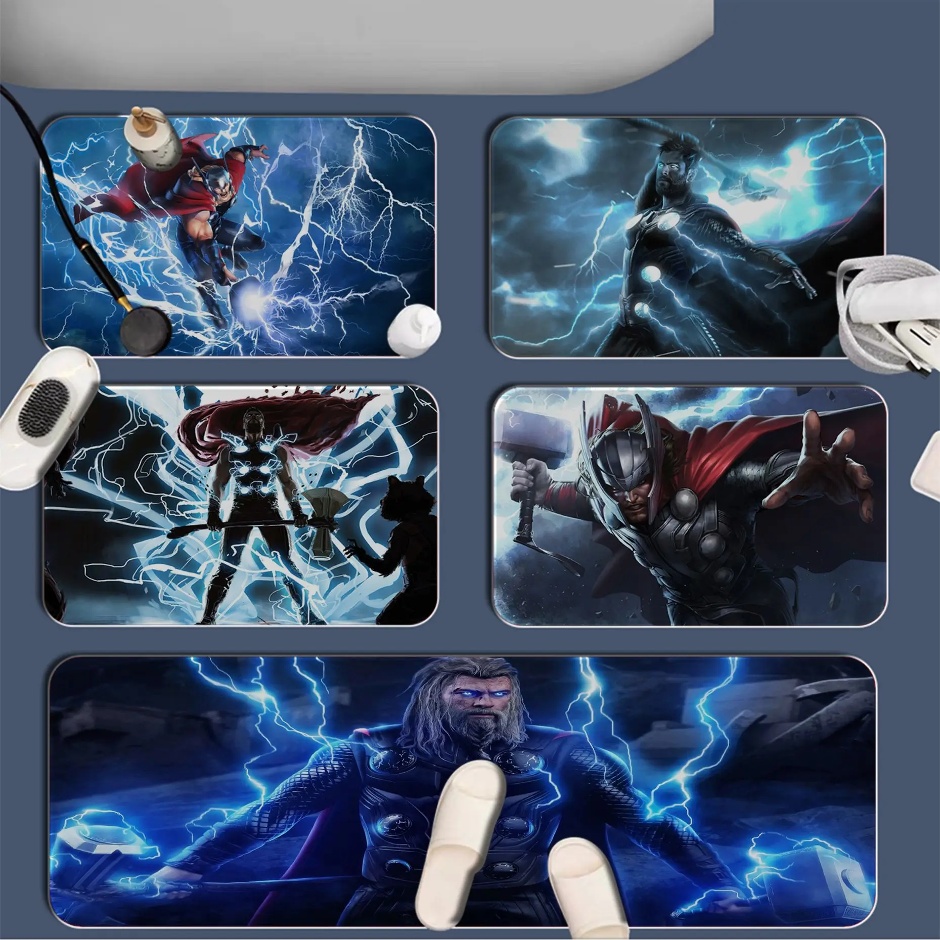 

Marvel Superhero Thunder God Thor Bath Mat INS Style Soft Bedroom Floor House Laundry Room Mat Anti-skid Bedside Area Rugs