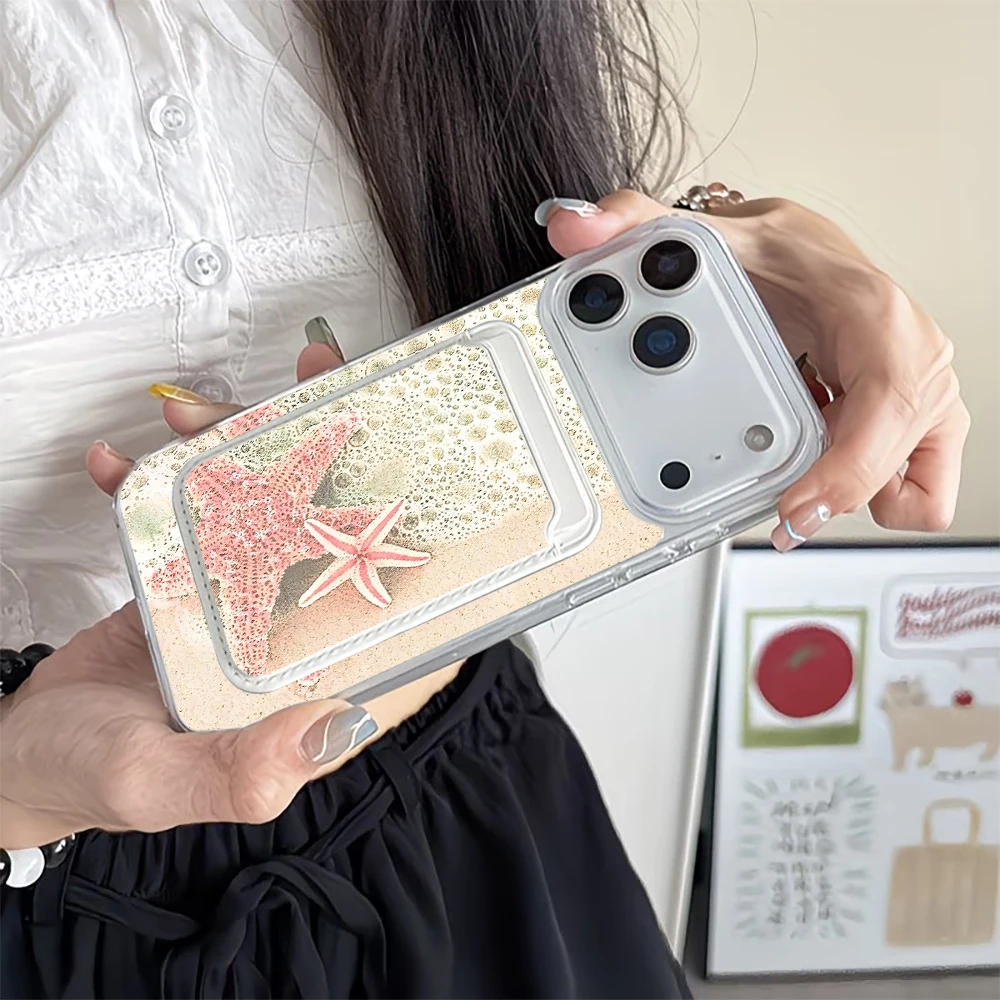Фото Чехол Starfishe для iPhone с MagSafe и держателем для карт для моделей 17, 16, 15, 14 Pro Max, 13, 12, 11 Pro Plus, 16e, 17 E, 17 Air, прозрачный №3