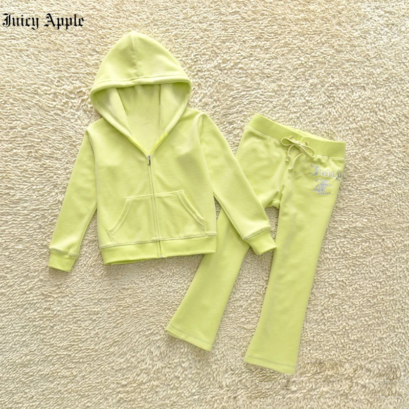Juicy Apple Tracksuit 2022 Spring New Boy Girl Hoodie Suit Velor Kids Hooded Sportswear Set Children Clothing Clothes 2piece Set enlarge