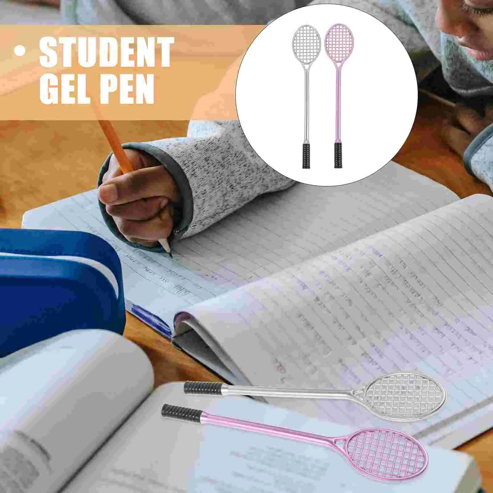 

12 Pcs Badminton Racket Business Pen Adorable Gel Office Desktop Things School Fine Point Ink Bulk Kids Student Cute Pens Girls