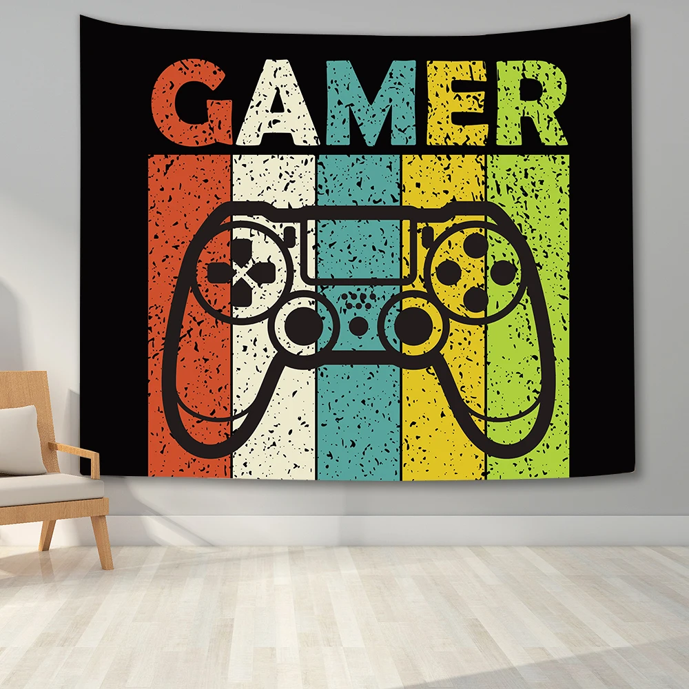 

Гобелен, современный геймпад для мужчин и мальчиков, гобелен в стиле хиппи, Настенный декор для спальни, колледжа, общежития, дома