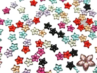 1000 mixed color acrylic flatback faceted star rhinestone gems 6mm