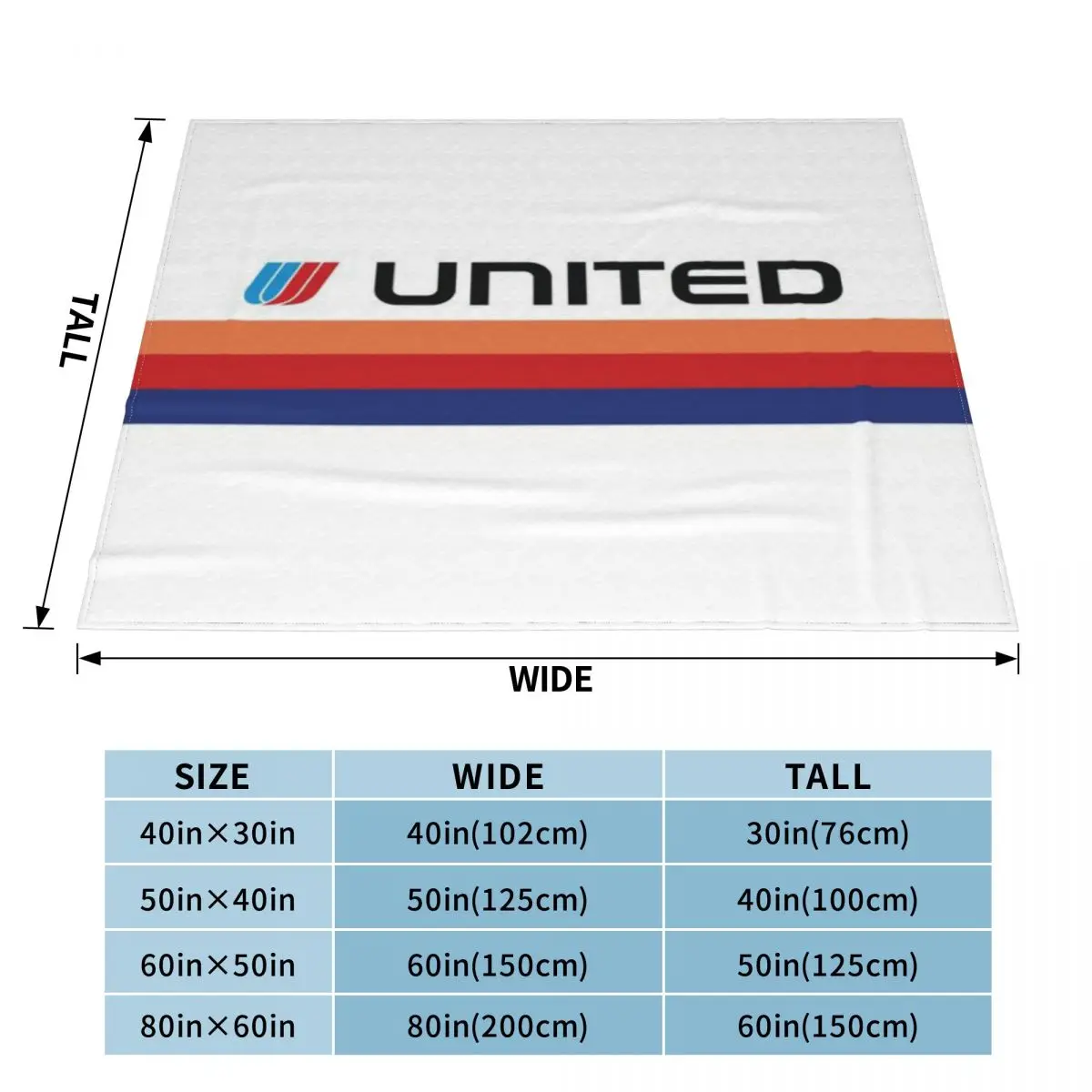 United Airlines Saul Bass Livery An Ultra-Soft Micro Fleece Blanket