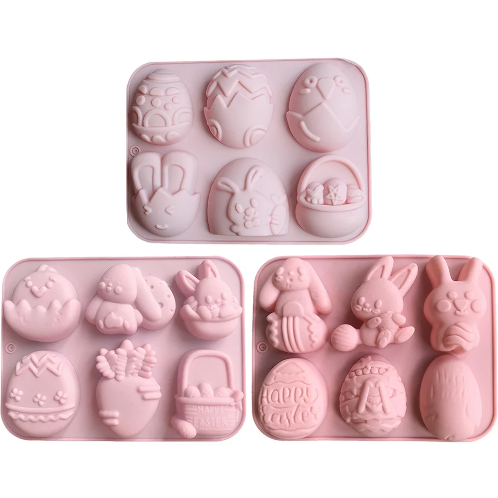 

Mold Molds Easter Bunny Silicone Chocolate Cake Baking Egg Mould Fondant Moulds Candy Resin Rabbit Cube Topper Bars Lotion