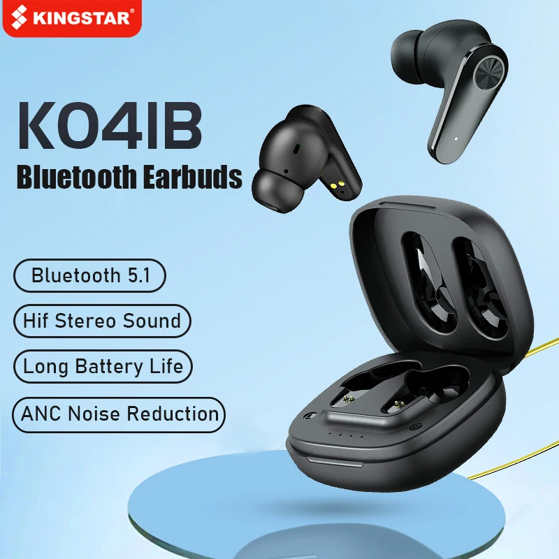 

KINGSTAR TWS Fone Bluetooth 5.1 Earphones Wireless Headphones ANC Noise Reduction Earbuds with Mic HD Call Touch Control Headset