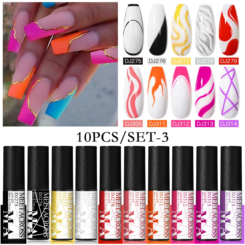 

6/10/12/18Pcs/Set Line Gel Nail Polish Kit Semi Permanent Varnishes DIY Painting Drawing For Manicure UV Gel Nail Art Liner Gel