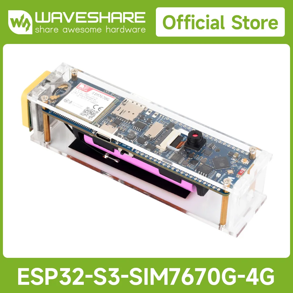 Фото Waveshare ESP32-S3 SIM7670G Плата разработки 4G, позиционирование LTE Cat-1/WiFi/Bluetooth/GNSS, подходит для портативного 4G WiFi Global №1