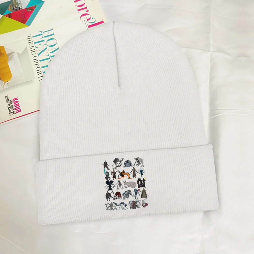 

Bosses Skullies Beanie Bloodborne Action Game Knitted Bonnet Girls Boys Warm Caps Camping Street Brimless Elastic Hats