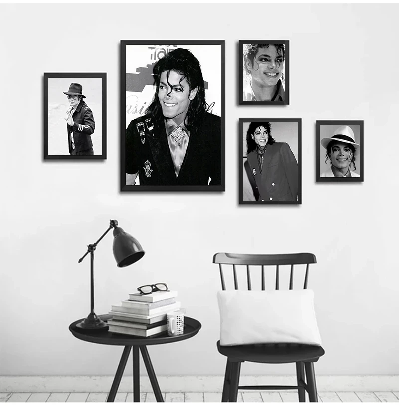 

Постеры Майкла Джексона, черно-белая настенная живопись, высококачественный декоративный постер, настенная живопись, украшение для дома